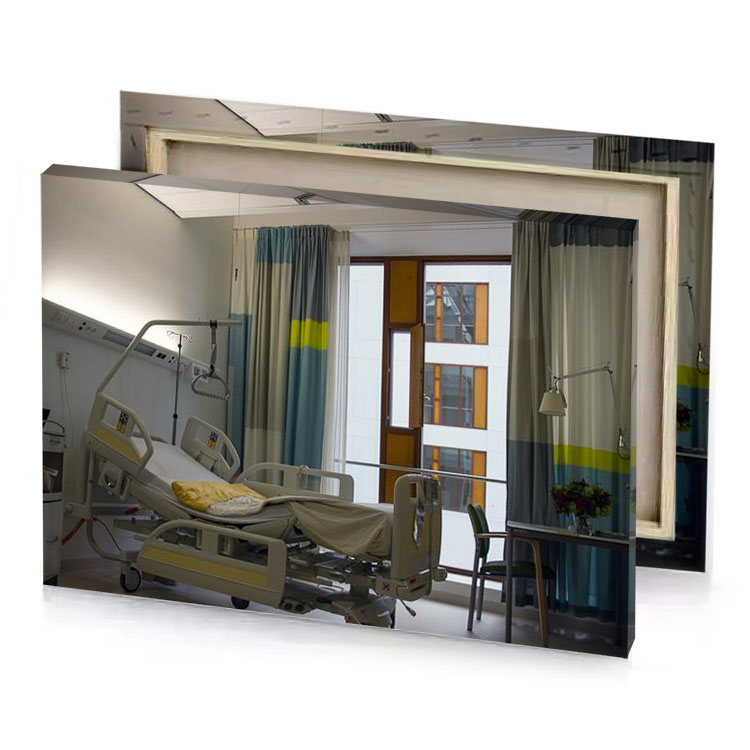 a hospital room with bed and chair platinum canvas