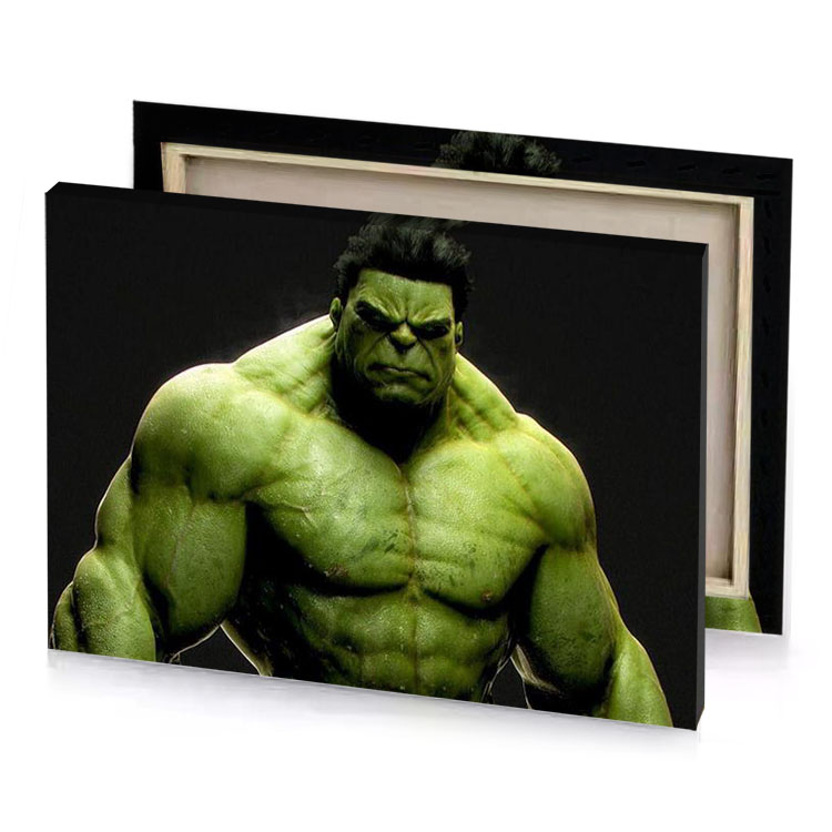 a hulk statue is shown in this image dark khaki canvas