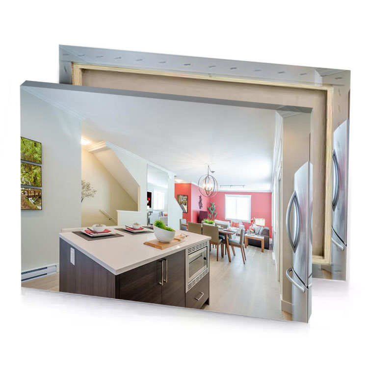 a kitchen with refrigerator and sink platinum canvas