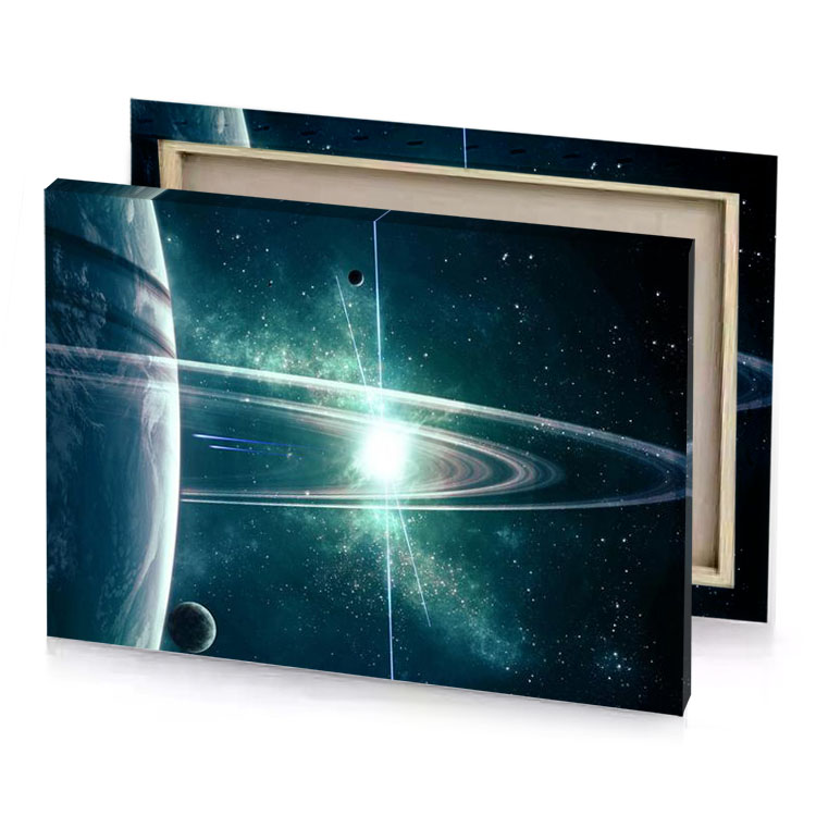 a large black hole in the sky blue sapphire canvas