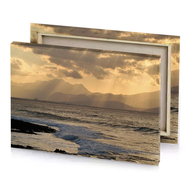a large body of water camouflage green canvas