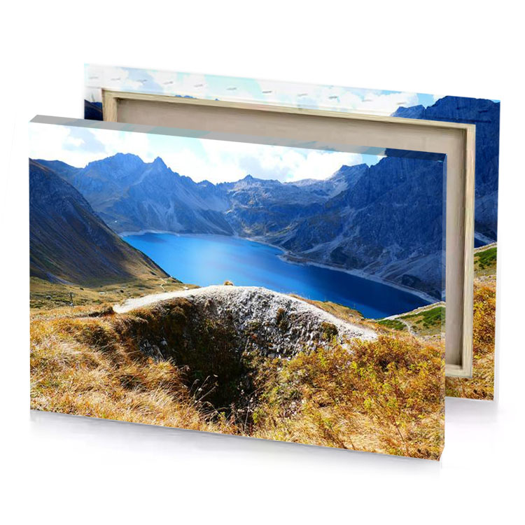 a large body of water steel blue canvas