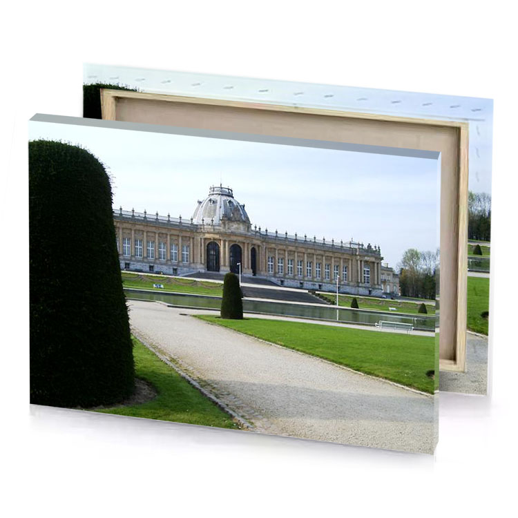 a large building dim gray canvas
