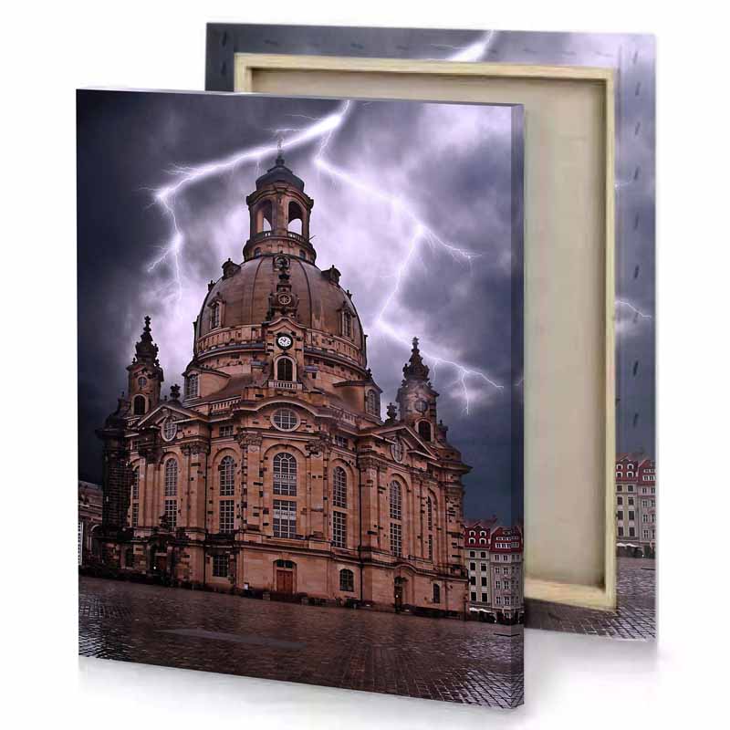 a large building with clock on top of it garnet canvas