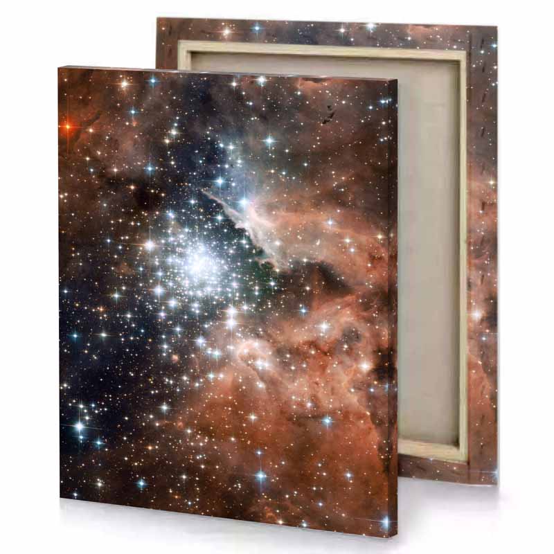 a large cluster of stars in the sky rosy brown canvas