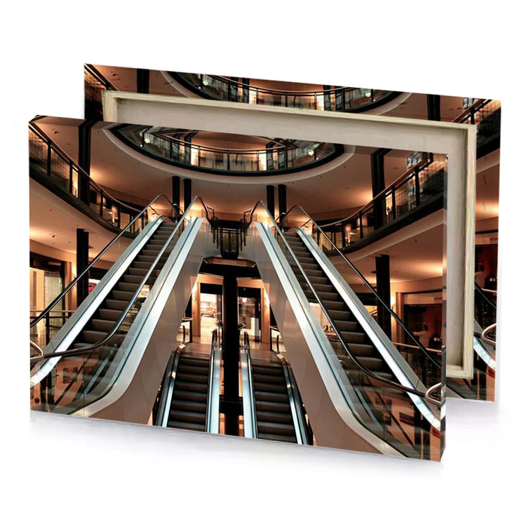 a large escalator camouflage green canvas