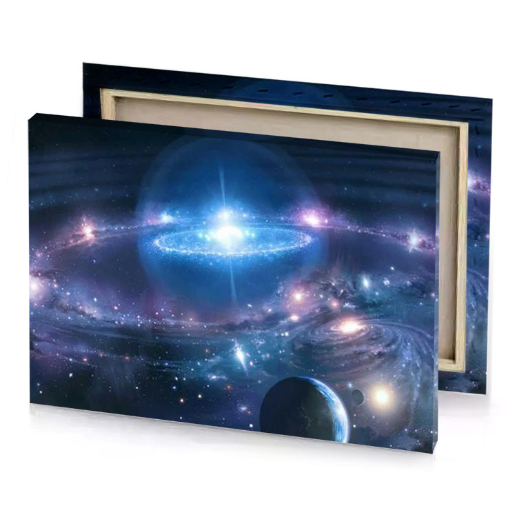 a large galaxy with star in the middle lapis lazuli canvas