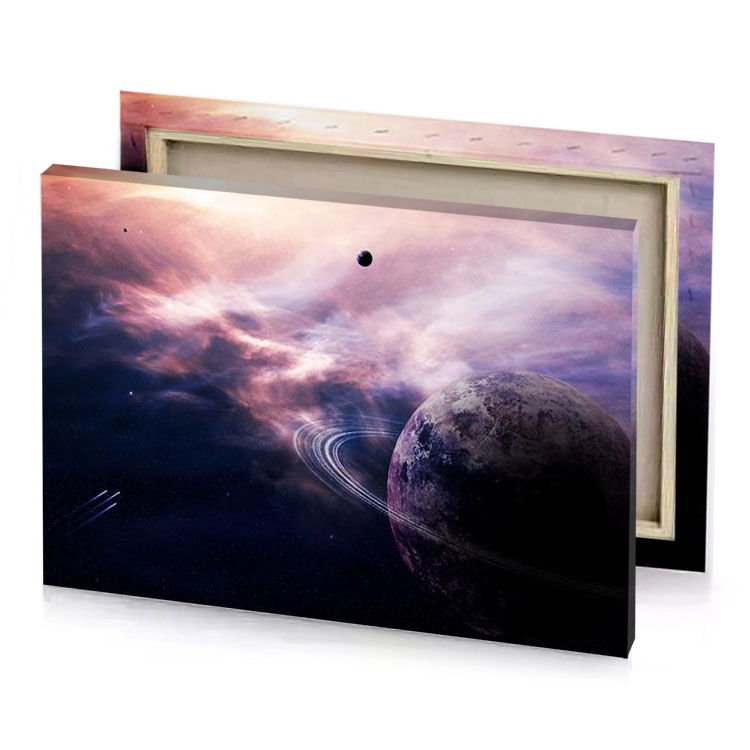 a large planet with ring around it thistle canvas