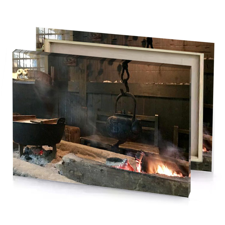a large pot on fire in kitchen bistre canvas