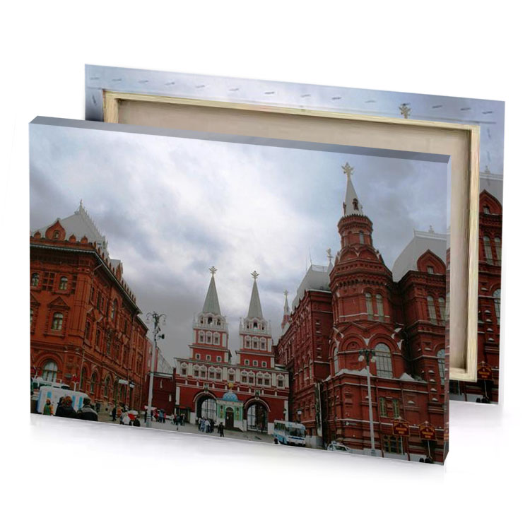 a large red building platinum canvas