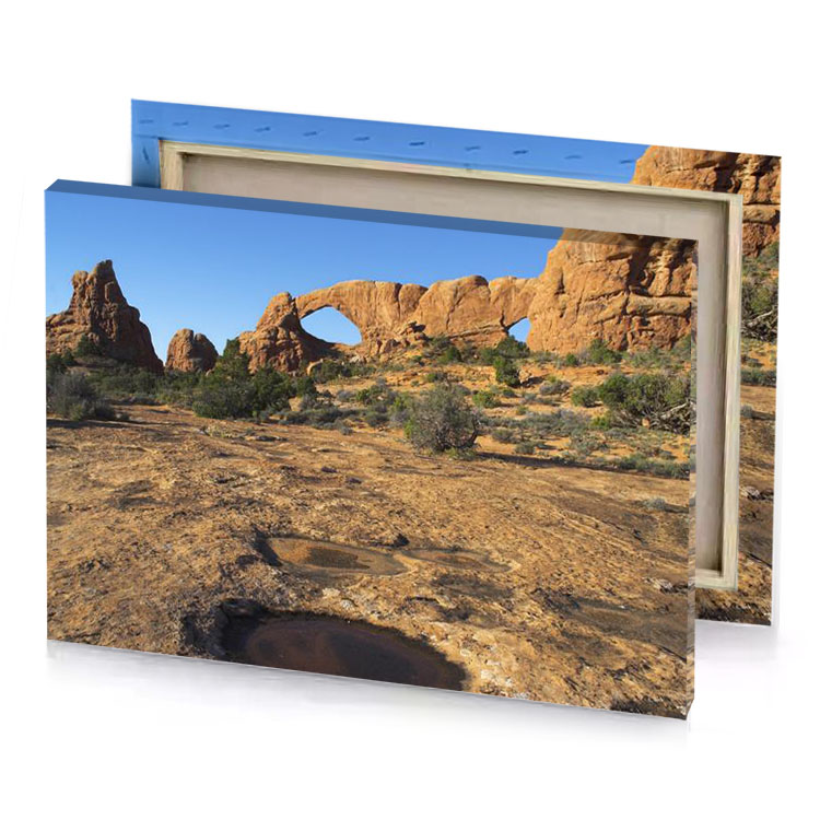 a large rock formation peru canvas