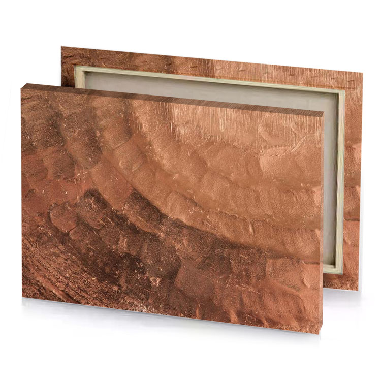 a large rock with hole in it bistre canvas