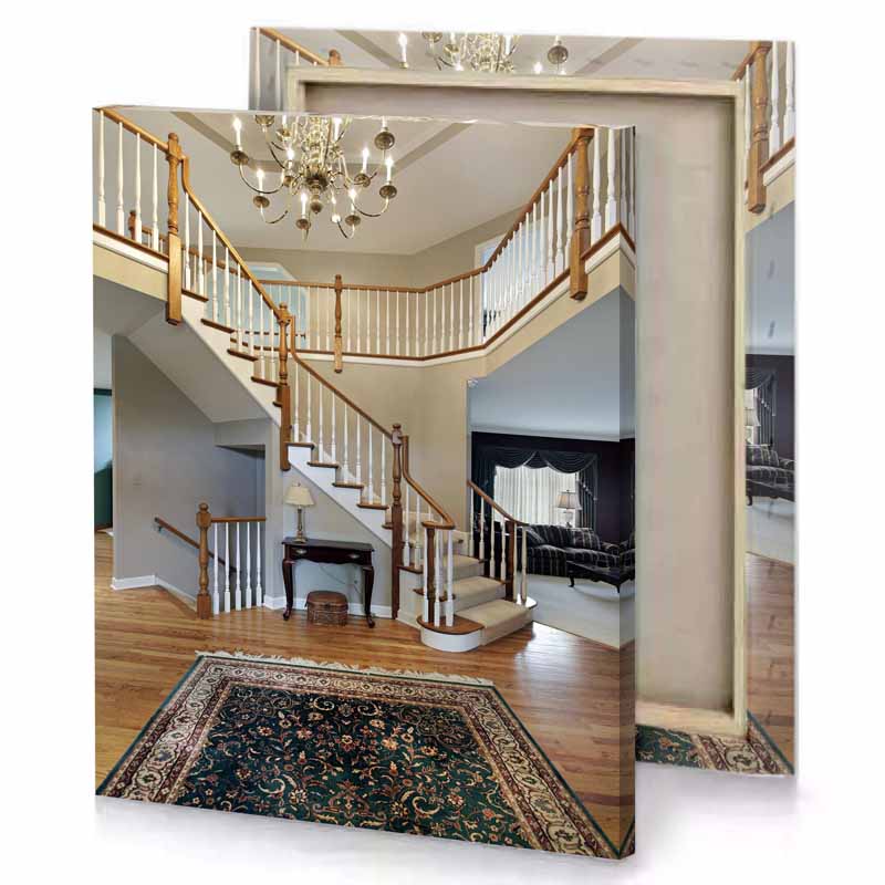 a large rug on the floor rosy brown canvas