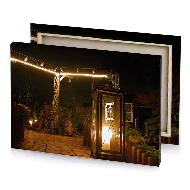 a light on pole sepia canvas