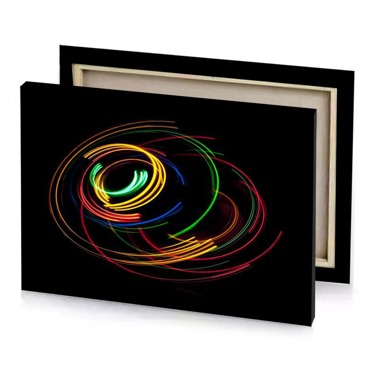 a light painting of circle dark golden rod canvas