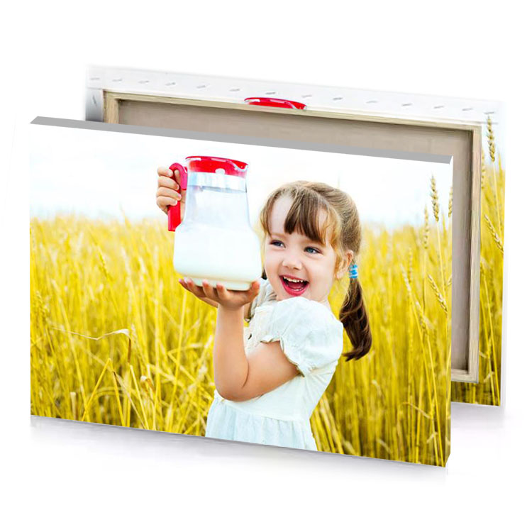 a little girl holding glass of milk dark golden rod canvas