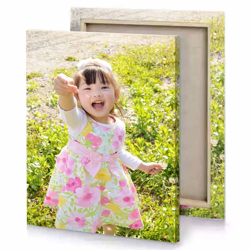 a little girl in pink and yellow dress thistle canvas