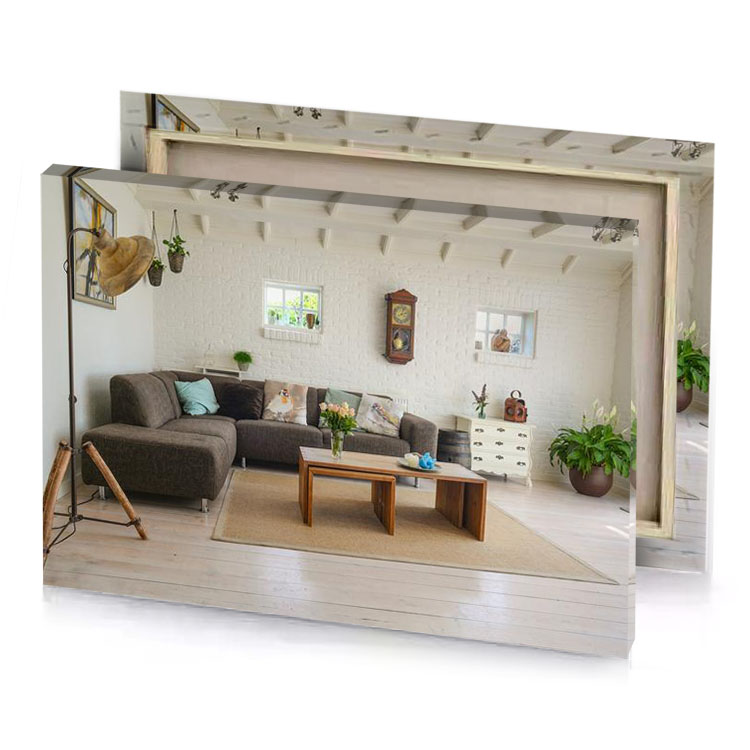 a living room with couch and coffee table bistre canvas