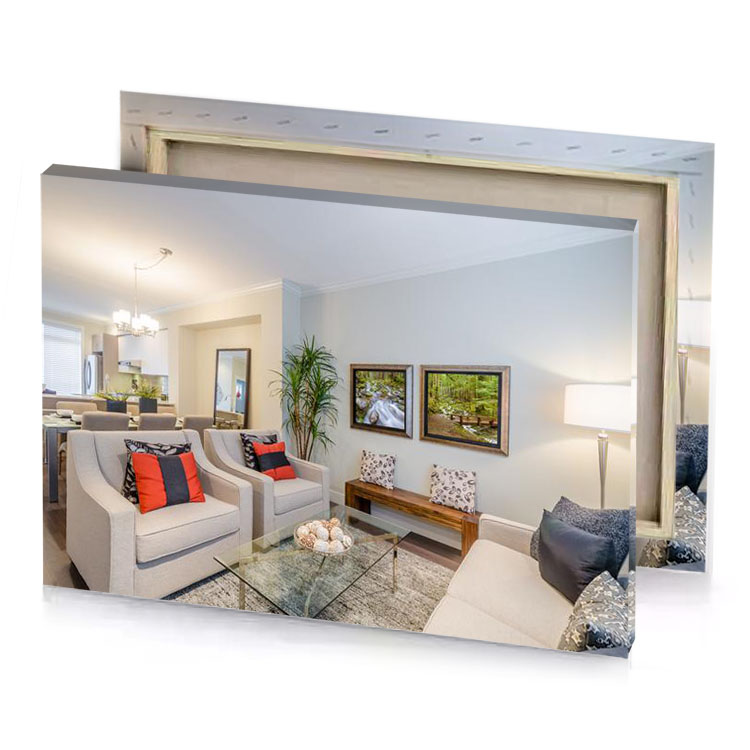 a living room with couch and coffee table camouflage green canvas
