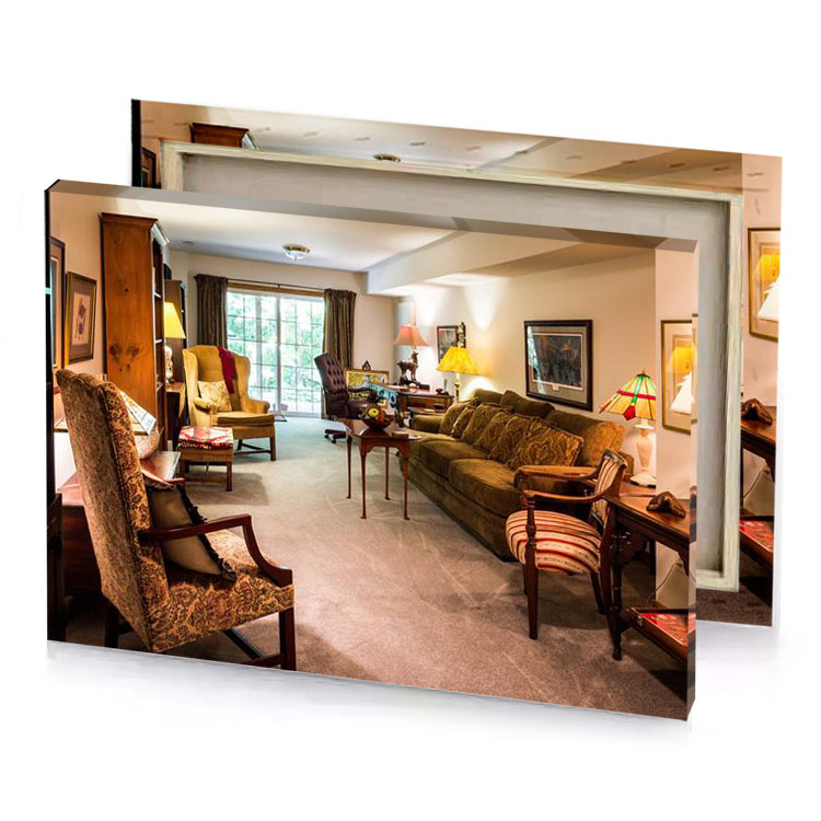 a living room with couch chair and television smoky black canvas