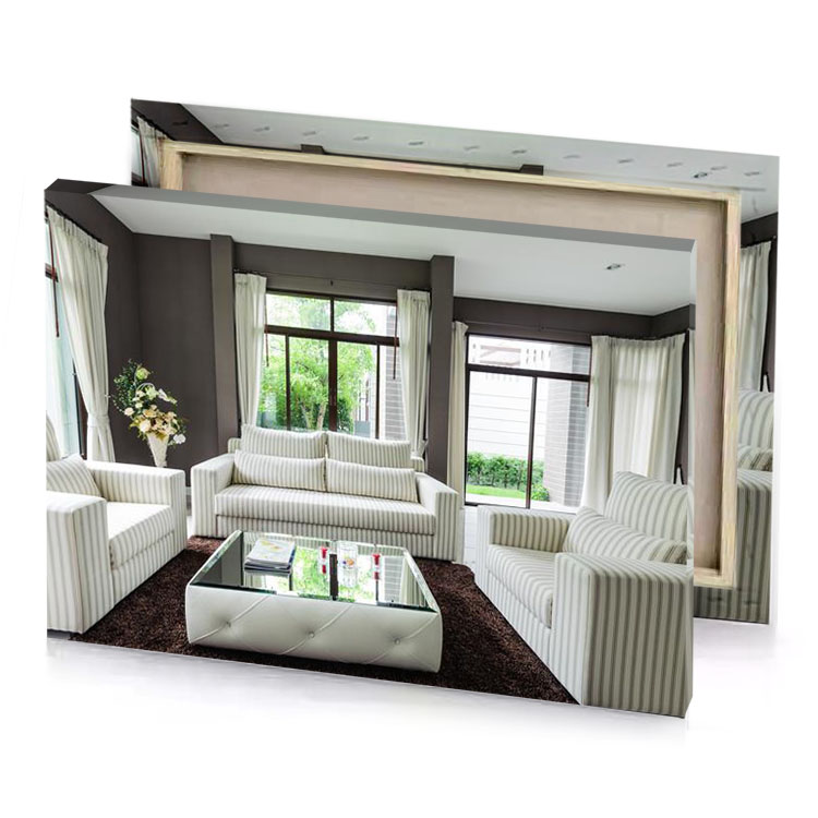a living room with couch chair coffee table and window dark sea green canvas