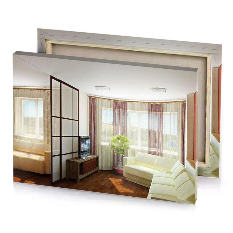 a living room with couch tv and window platinum canvas
