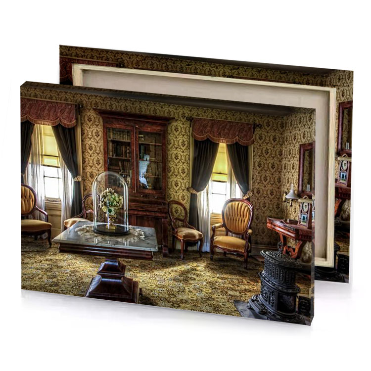 a living room with fireplace and large rug dark khaki canvas