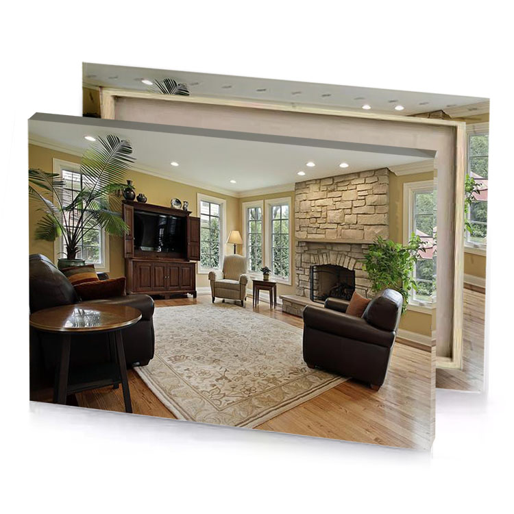 a living room with fireplace and large rug rosy brown canvas