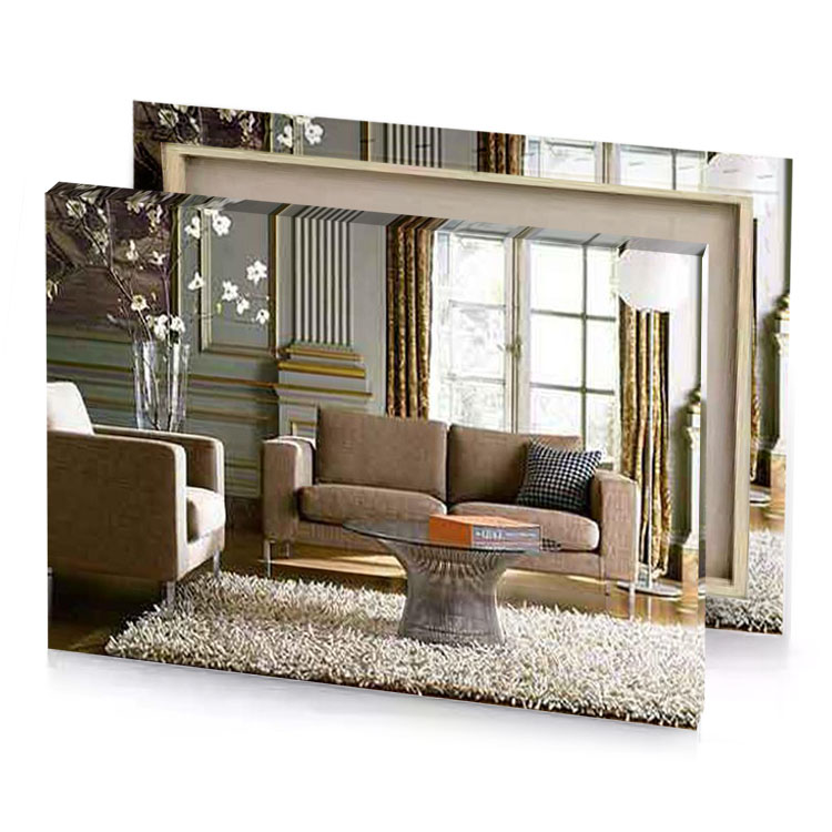 a living room with large painting on the wall dark olive green canvas