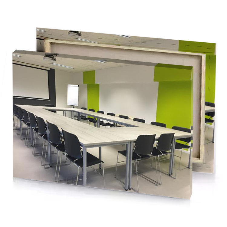 a long white table pearl canvas