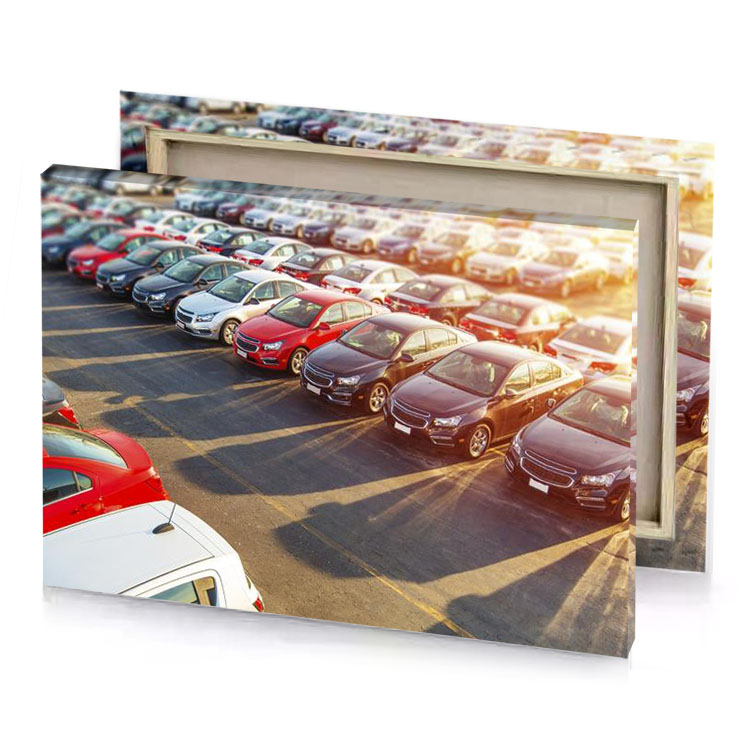 a lot of cars parked in parking dim gray canvas