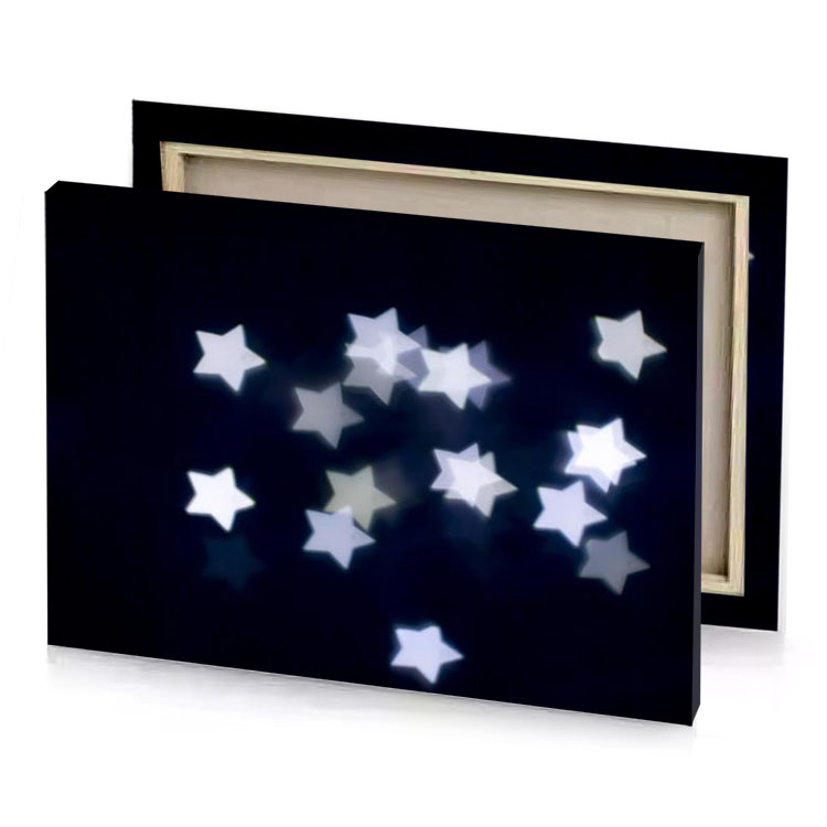 a lot of white stars moving in the dark smoky black canvas