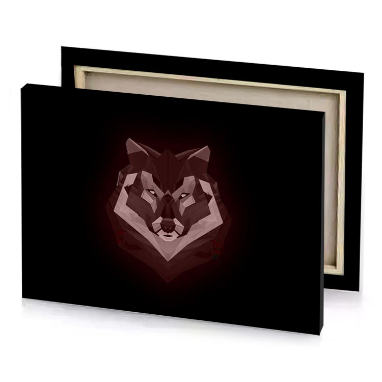 a low poly bistre canvas