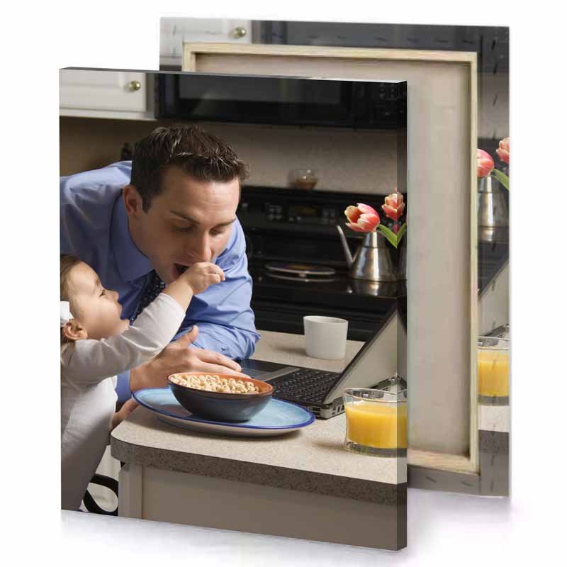 a man and little girl are eating food dim gray canvas