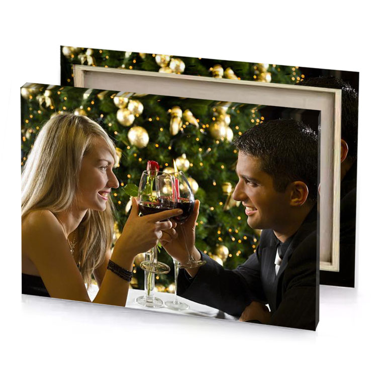 a man and woman are drinking wine together smoky black canvas