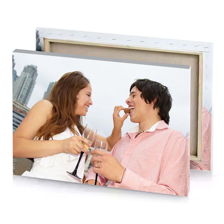 a man and woman are sharing glass of wine white smoke canvas