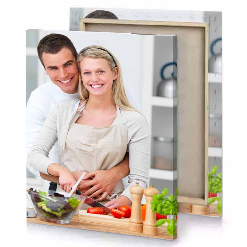 a man and woman platinum canvas