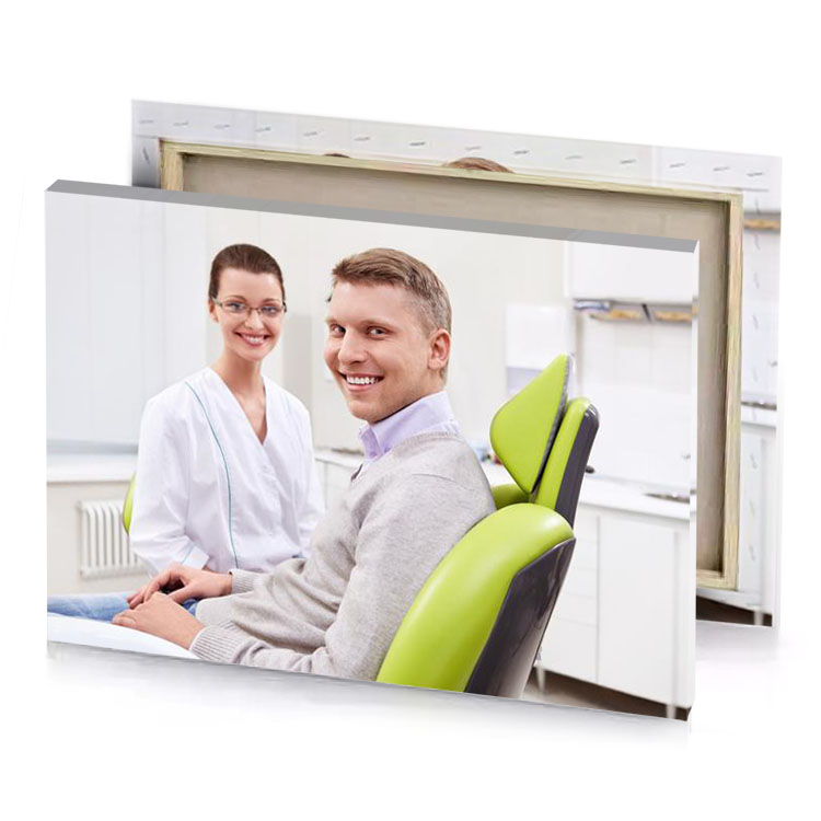 a man and woman sitting in dentist chair platinum canvas