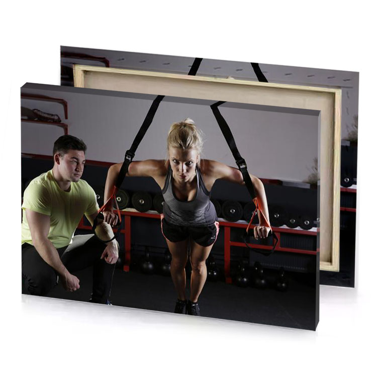 a man and woman smoky black canvas