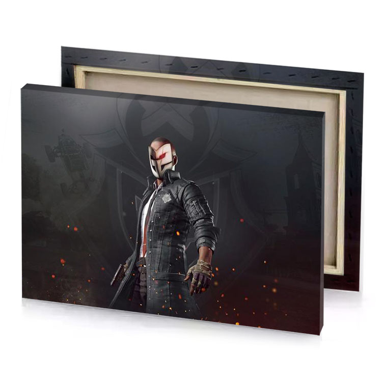 a man in black jacket and red tie standing front taupe canvas