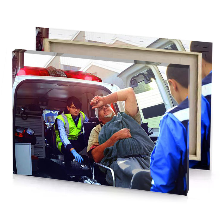 a man in blue shirt garnet canvas