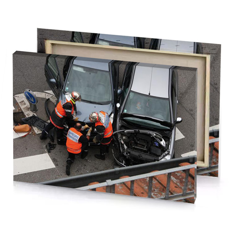 a man in safety vest smoky black canvas