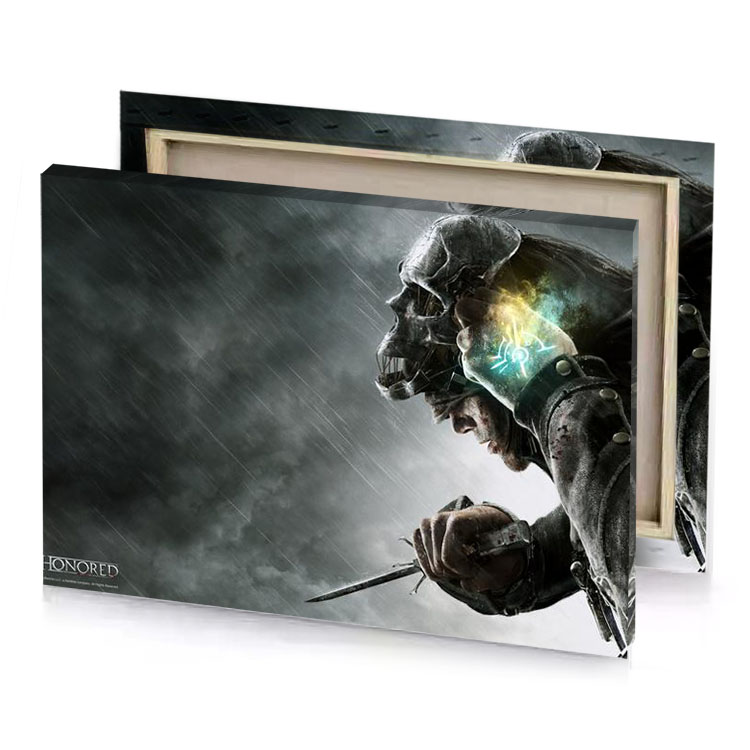 a man in suit holding sword charcoal canvas