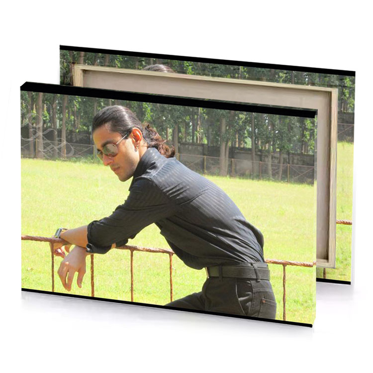 a man in suit is leaning on fence pale golden rod canvas