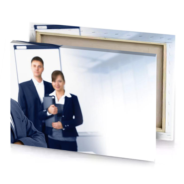 a man in suit standing front of mirror white smoke canvas