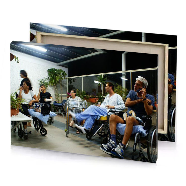 a man in wheelchair smoky black canvas