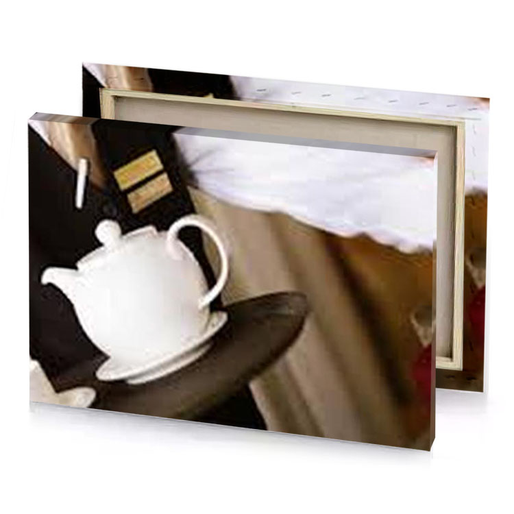 a man in white shirt and black tie garnet canvas