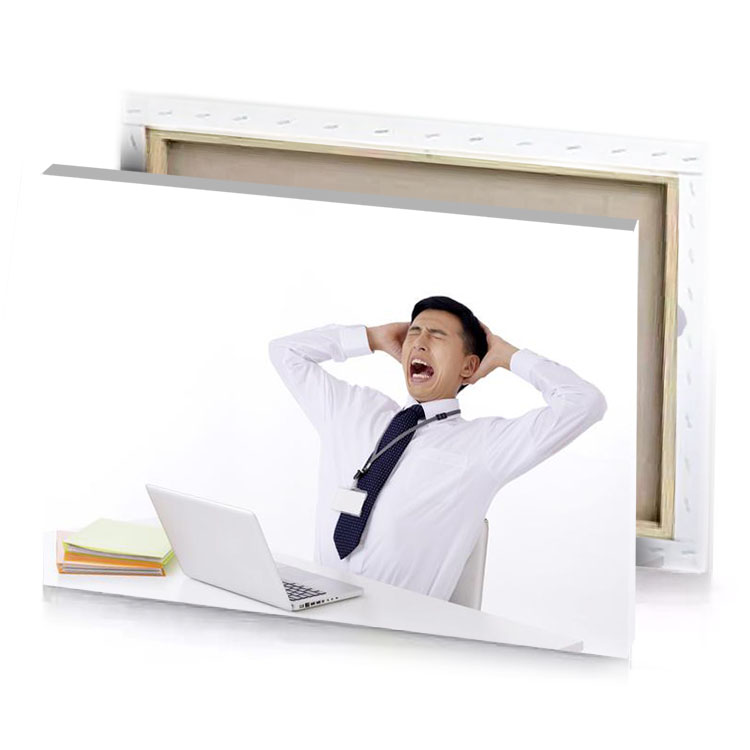 a man in white shirt and tie is holding his smoke canvas