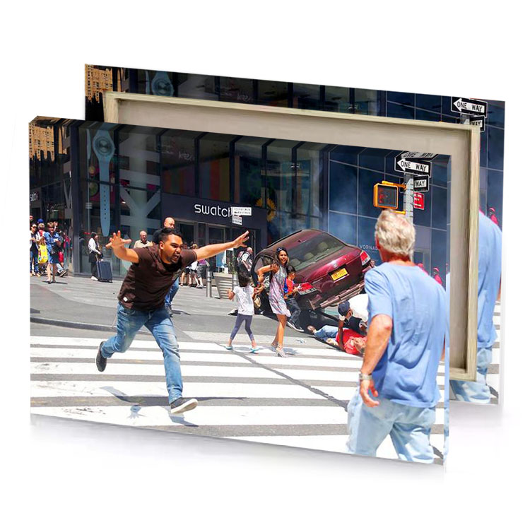 a man is jumping in the air zinnwaldite brown canvas