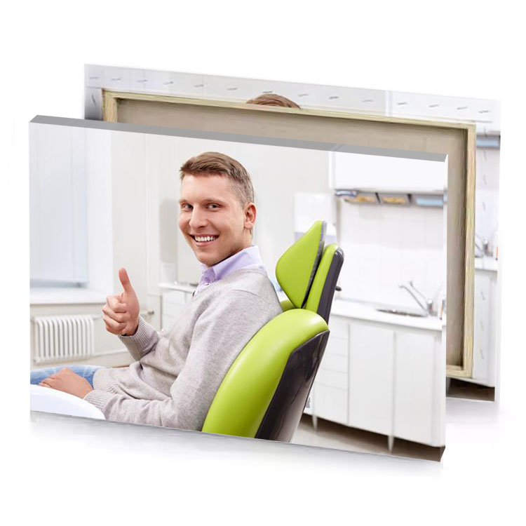 a man sitting in chair platinum canvas